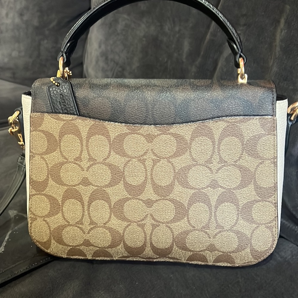 Coach Marlie Top Handle Satchel In Blocked Canvas Gem